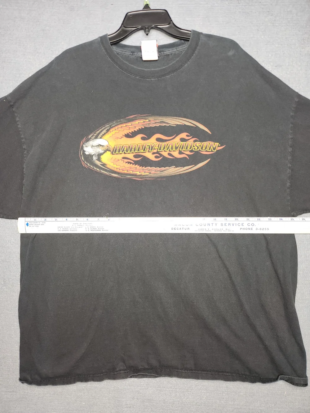 Harley-Davidson Men's Black Eagle Flame Graphic Tee #289